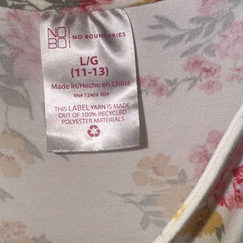 Lg Floral Woman’s Dress with Rope Belt! - Picture 5 of 7